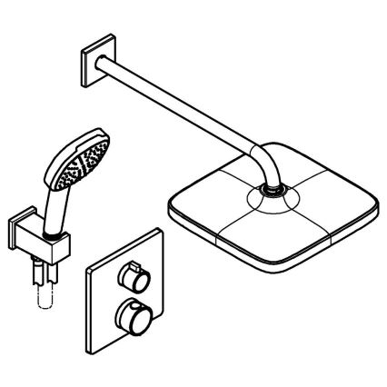 GROHE 34882000 - Sistema de ducha PRECISION VITALIO COMFORT 250 de cromo brillante