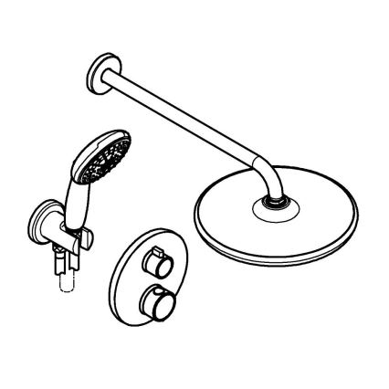 GROHE 348832430 - Set de ducha VITALIO START 250 mm negro