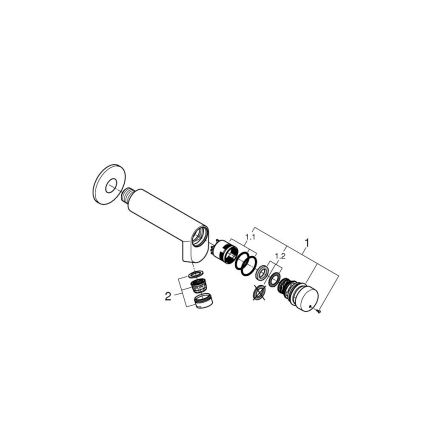 GROHE 36266000 - Válvula de pared con cierre automático EUROECO COSMOPOLITAN T DN 15, acabado cromado