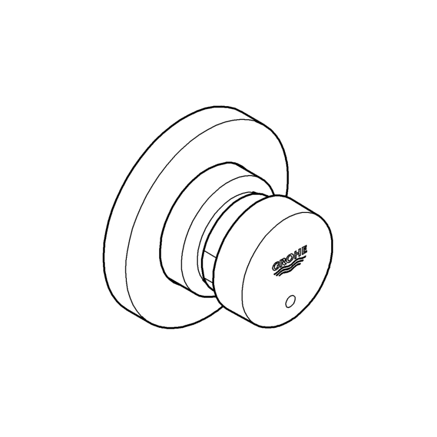 GROHE 36268000 - Válvula de paso con cierre automático EUROECO COSMOPOLITAN T DN 15 cromo