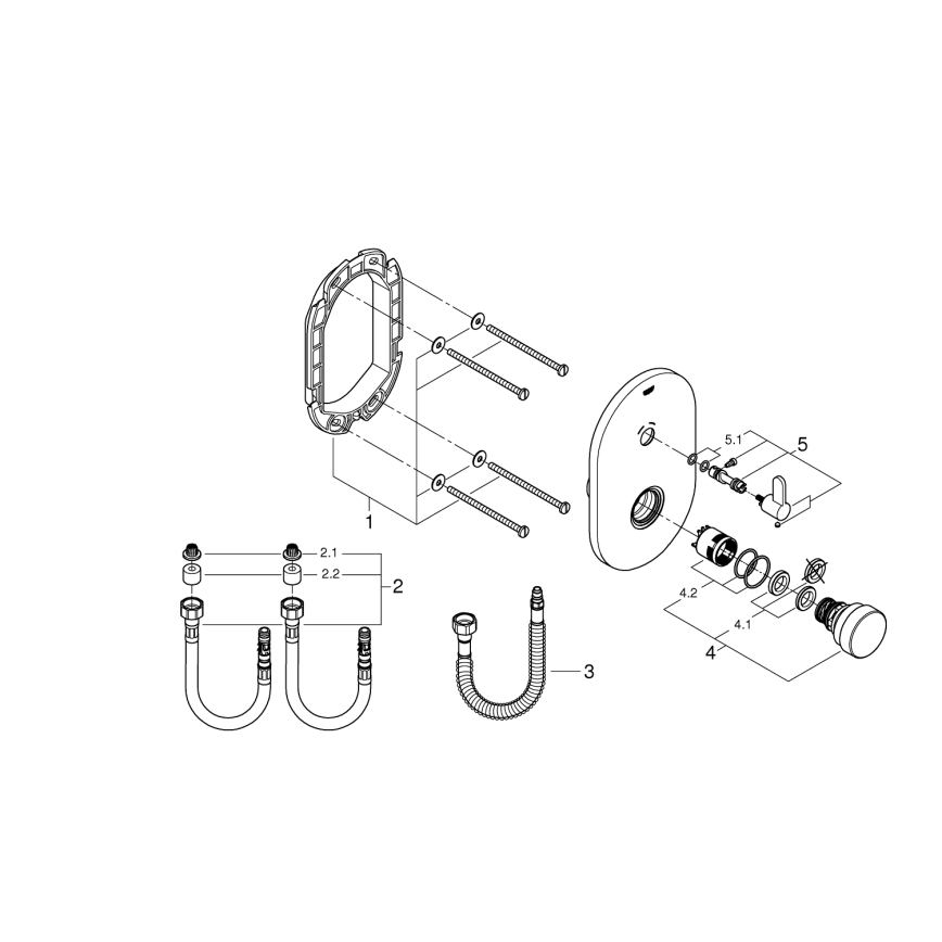 GROHE 36321000 - Grifo de ducha con cierre automático EUROSMART COSMOPOLITAN T, acabado cromado