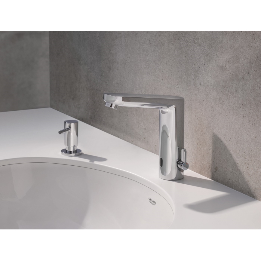 GROHE 36324001 - Grifo electrónico con sensor infrarrojo para lavabo EUROSMART COSMOPOLITAN E, cromado