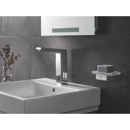 GROHE 36440000 - Grifo electrónico con sensor infrarrojo para lavabo EUROCUBE E DN 15 cromo