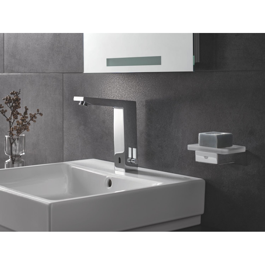 GROHE 36440000 - Grifo electrónico con sensor infrarrojo para lavabo EUROCUBE E DN 15 cromo