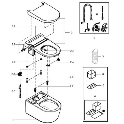 GROHE 36507SH0 - Inodoro con función de ducha SENSIA, 600 × 387 × 403 mm, cerámica/blanco