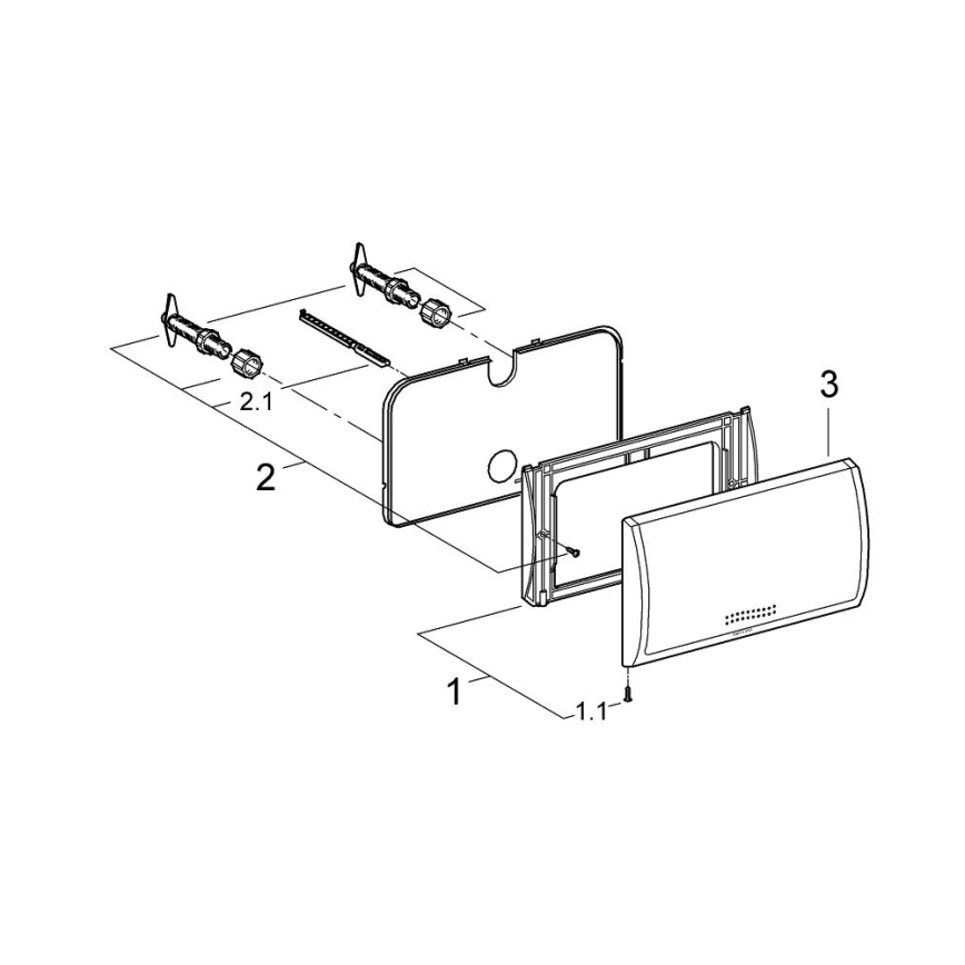 GROHE 37053SH0 - Placa de descarga CLASSIC 330 × 190 mm blanco