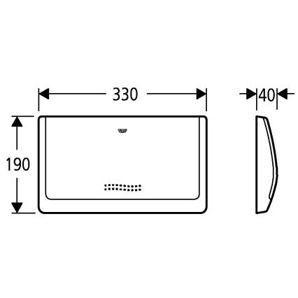GROHE 37053SH0 - Placa de descarga CLASSIC 330 × 190 mm blanco