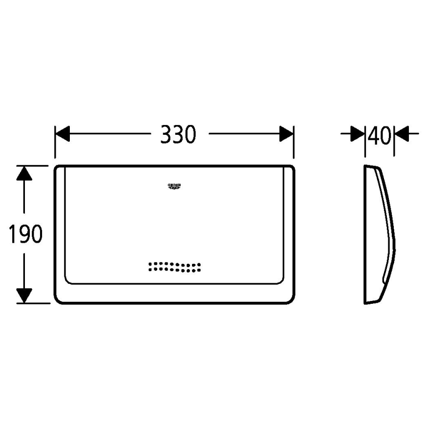 GROHE 37053SH0 - Placa de descarga CLASSIC 330 × 190 mm blanco