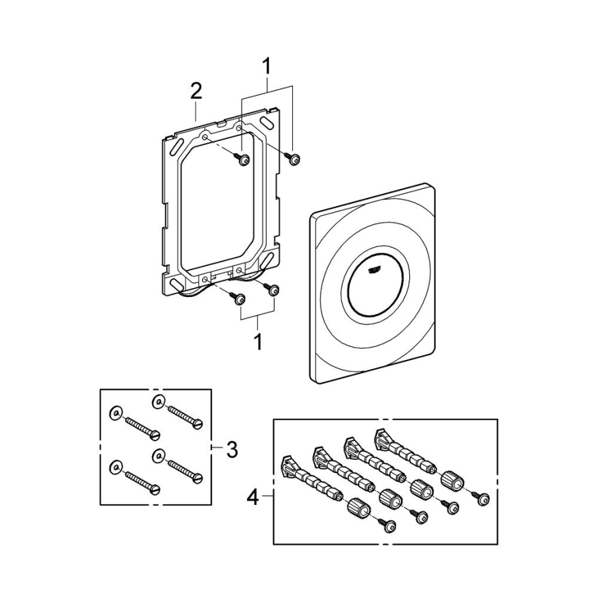 GROHE 37063SH0 - Pulsador de control SURF 156 × 197 mm blanco