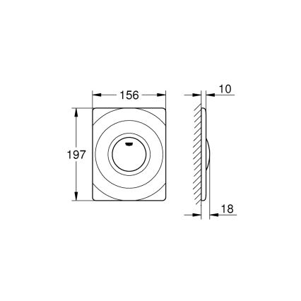 GROHE 37063SH0 - Pulsador de control SURF 156 × 197 mm blanco