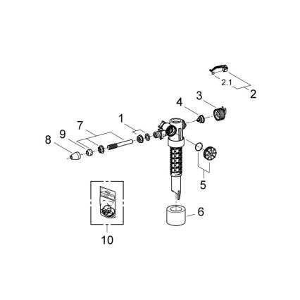 GROHE 37092000 - Válvula de llenado 38” cromada brillante