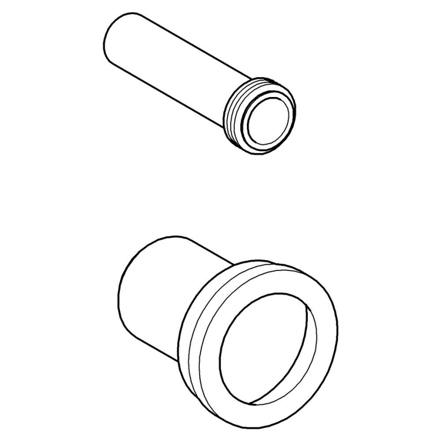 GROHE 37311K00 - Conjunto de suministro y desagüe para inodoro 150 mm negro