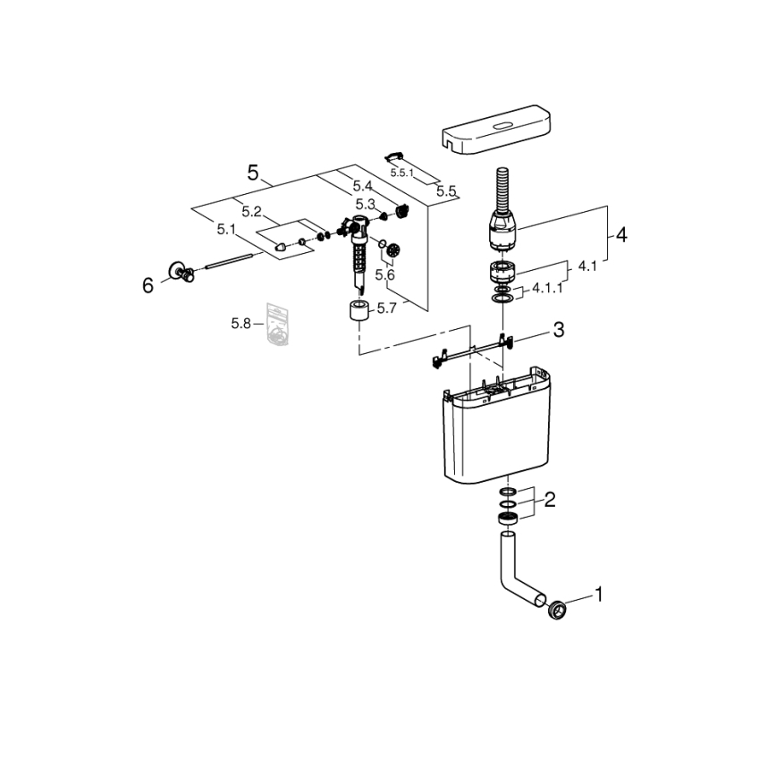 GROHE 37791SH0 - cisterna de descarga PS blanca