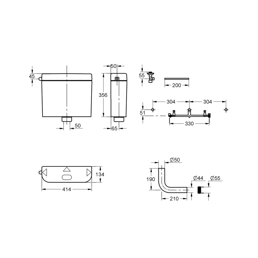 GROHE 37791SH0 - cisterna de descarga PS blanca