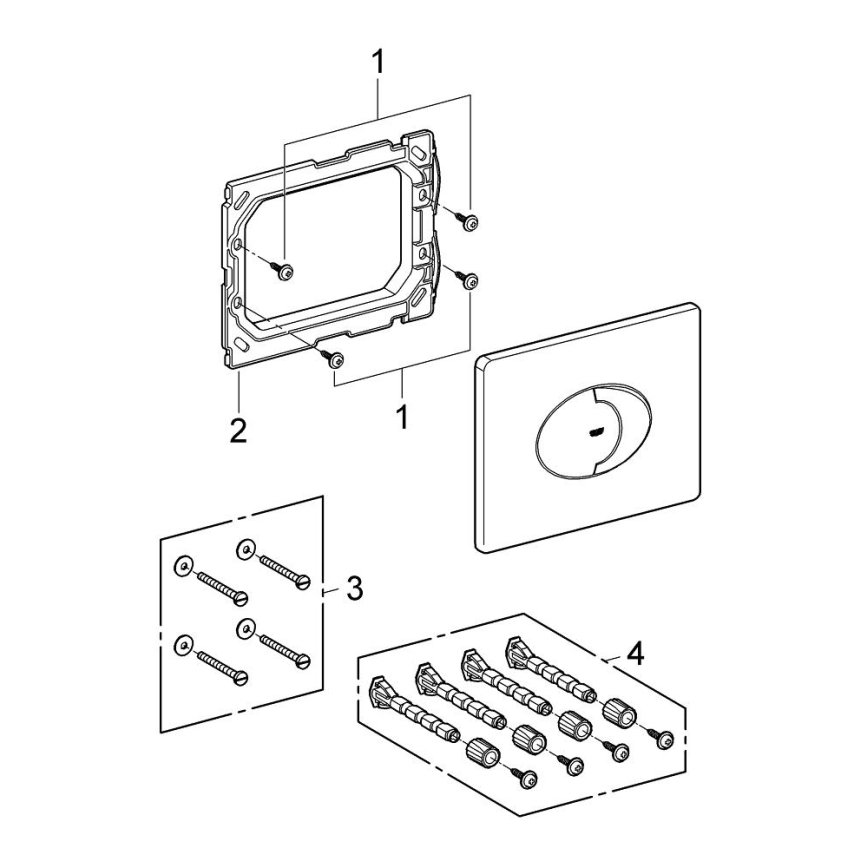 GROHE 38506SH0 - Pulsador de descarga SKATE AIR 156 × 197 mm blanco
