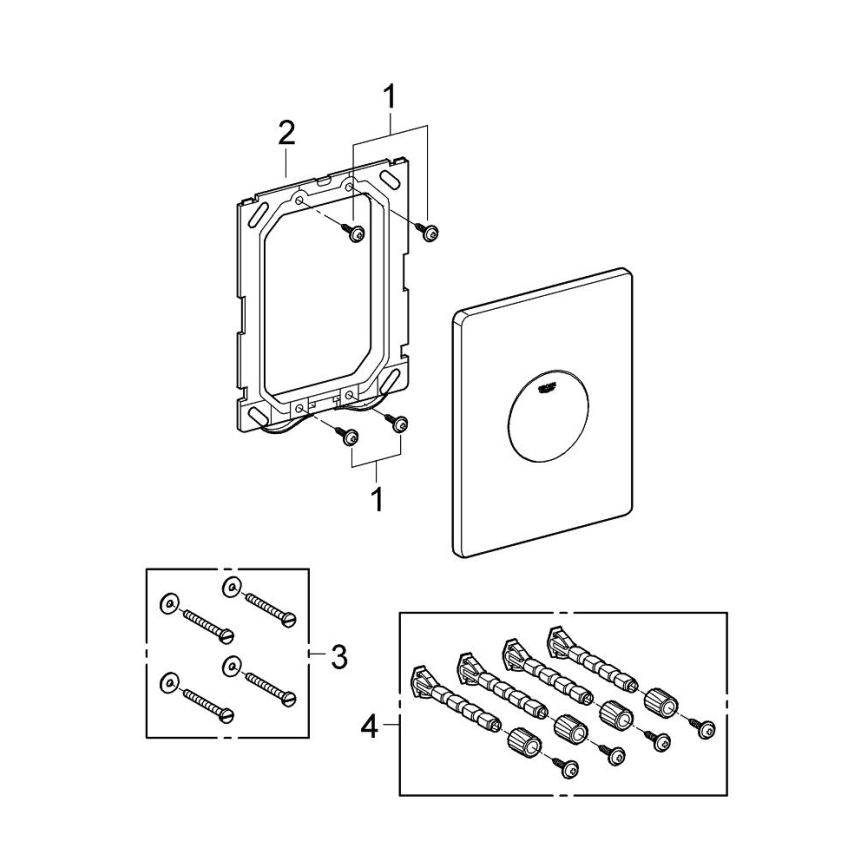 GROHE 38573SH0 - Botón de descarga SKATE 156 × 197 mm blanco