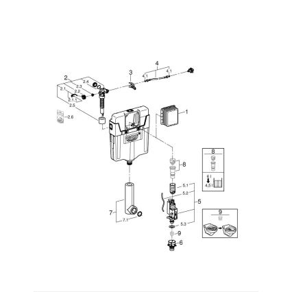GROHE 38661000 - Cisterna de descarga GD 2, cromado brillante