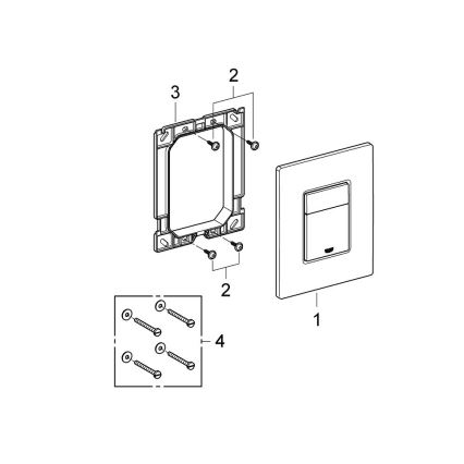 GROHE 38732SD0 - Placa de accionamiento SKATE COSMOPOLITAN 156 × 197 mm acero inoxidable