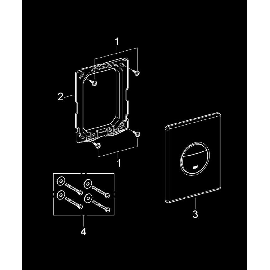 GROHE 38765000 - Pulsador de descarga NOVA COSMOPOLITAN 156 × 197 mm, cromado
