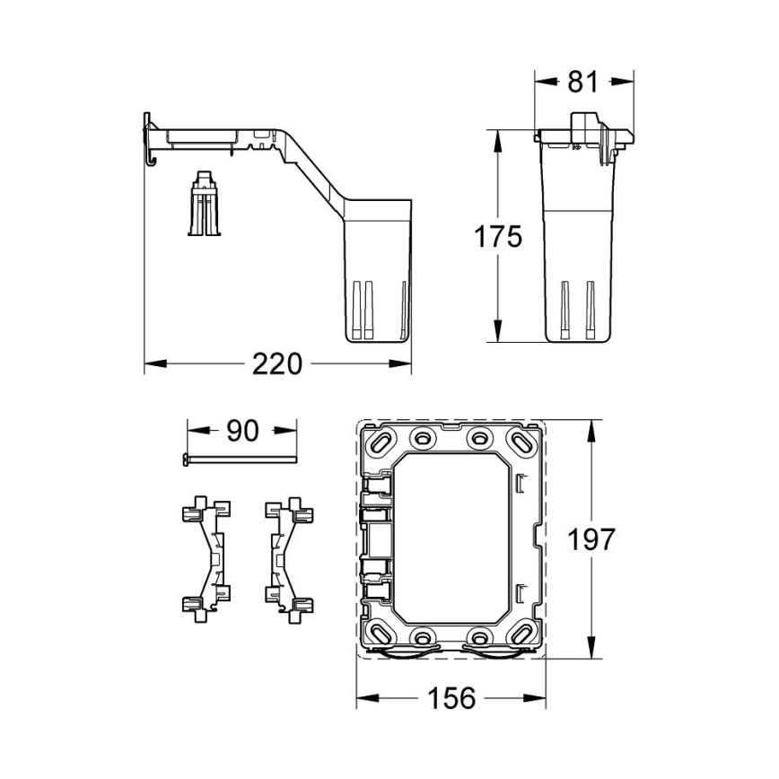 GROHE 38796000 - Kit de conversión FRESH 156 × 197 mm