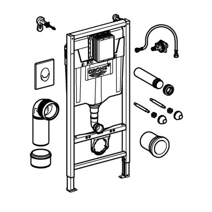 GROHE 38839000 - Juego 3 en 1 WC RAPID SL 1,13 m