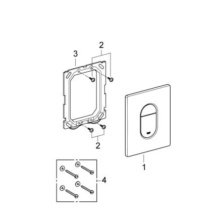 GROHE 38844SH0 - Botón de control ARENA COSMOPOLITAN 156 × 197 mm blanco