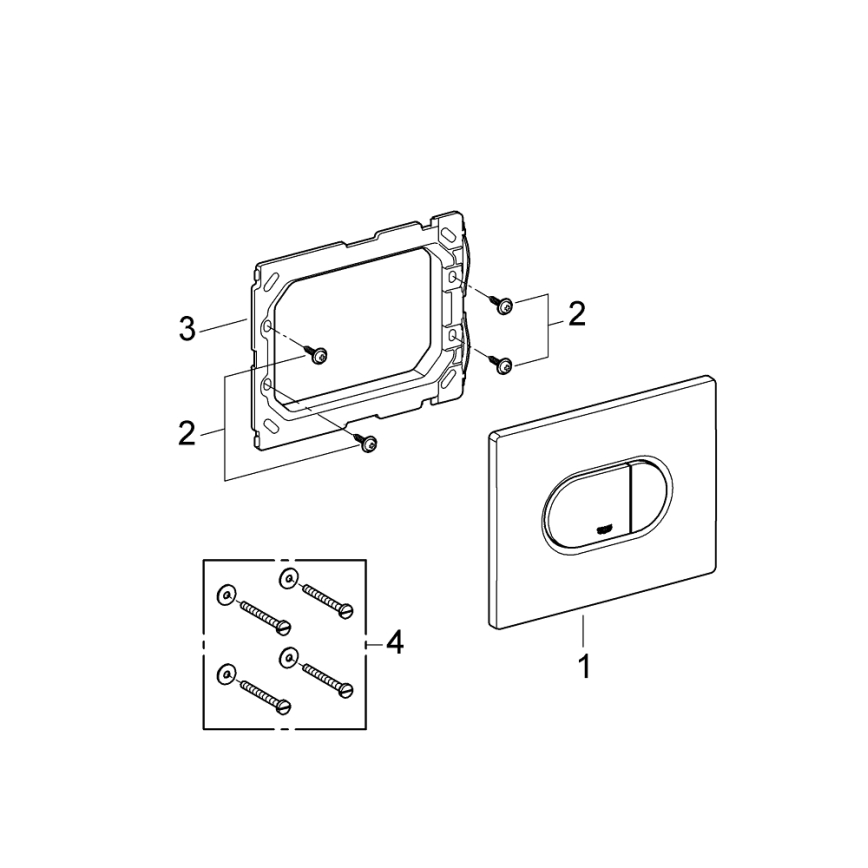 GROHE 38858SH0 - Pulsador de descarga ARENA COSMOPOLITAN 156 × 197 mm blanco