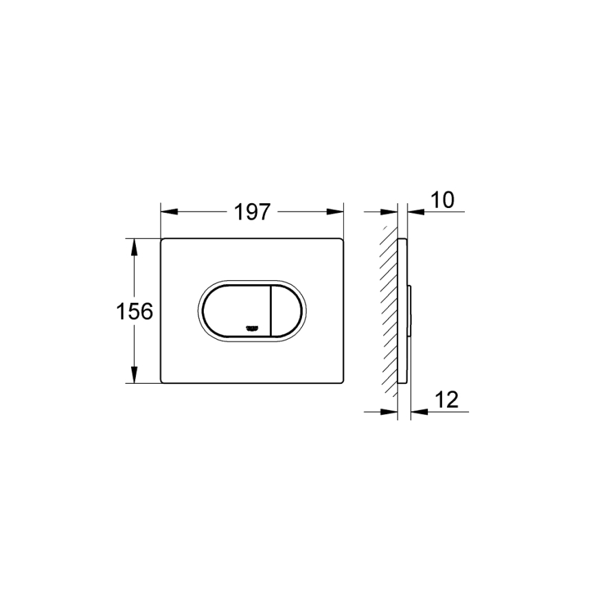 GROHE 38858SH0 - Pulsador de descarga ARENA COSMOPOLITAN 156 × 197 mm blanco