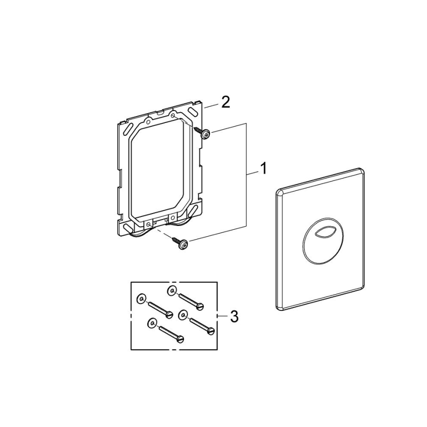 GROHE 38862000 - Pulsador de descarga SKATE 156 × 197 mm cromo brillante