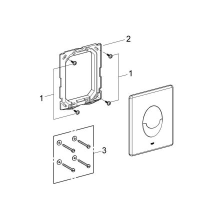 GROHE 38964KF0 - Pulsador de descarga START 156 × 197 mm Phantom negro