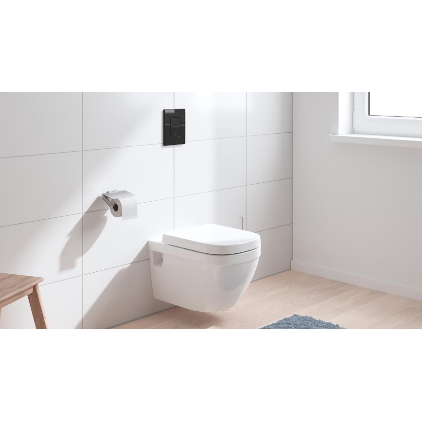 GROHE 38966KV0 - Pulsador de descarga EVEN 156 × 197 mm negro