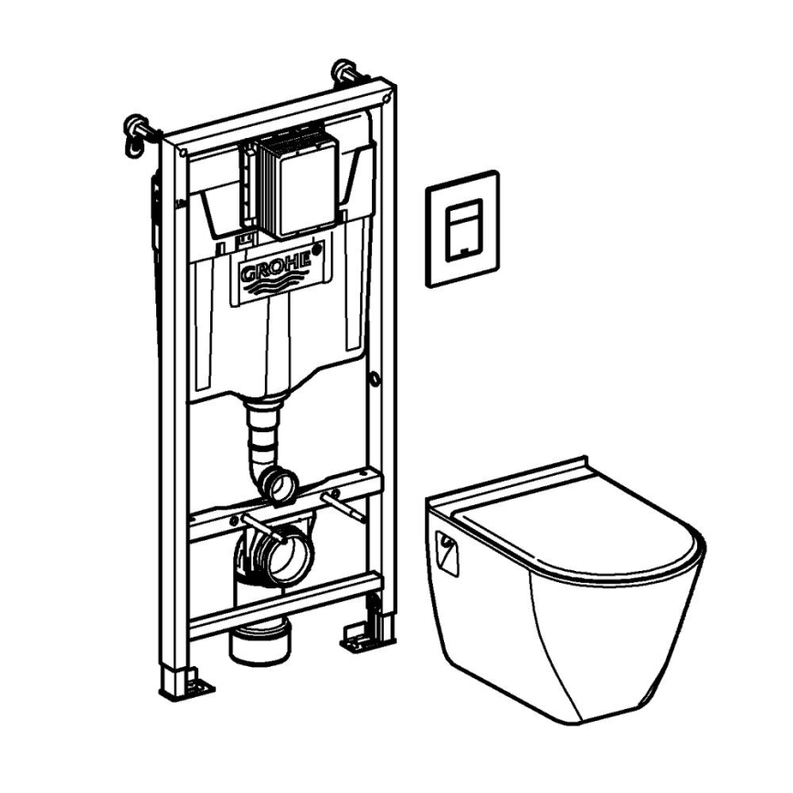 GROHE 39186000 - Kit de instalación empotrada SOLIDO 1,13 m blanco