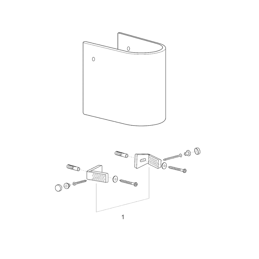 GROHE 39201000 - Semicolumna EURO CERAMIC 210 × 300 × 322 mm cerámica/blanco