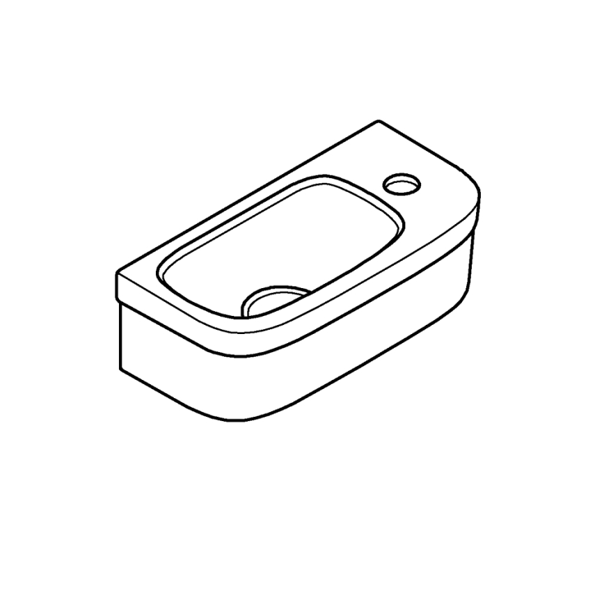 GROHE 39327000 - Lavabo BAU CERAMIC 370 × 180 mm cerámica/blanco