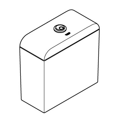 GROHE 39332000 - Cisterna de descarga para inodoro EURO CERAMIC 385 × 170 × 370 mm cerámica/blanco