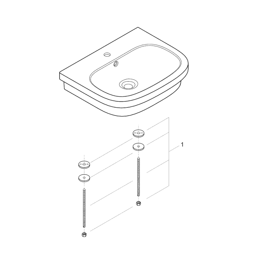 GROHE 39337000 - Lavabo sobre encimera EURO CERAMIC 600 × 480 mm cerámica/blanco