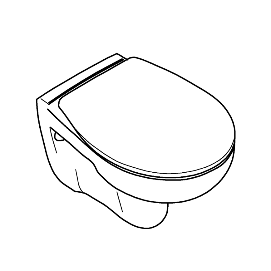 GROHE 39351000 - Inodoro suspendido BAU CERAMIC 53,1 × 36,8 × 36,3 cm cerámica/blanco