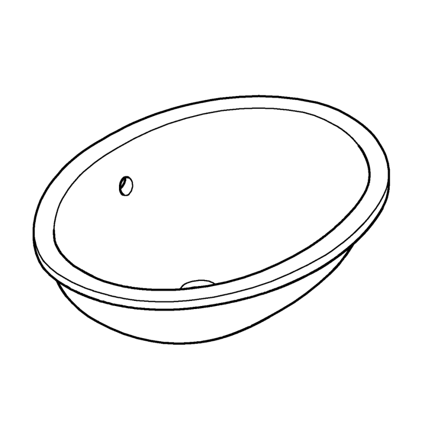 GROHE 39423000 - Lavabo empotrado BAU CERAMIC 560 × 420 mm cerámica/blanco