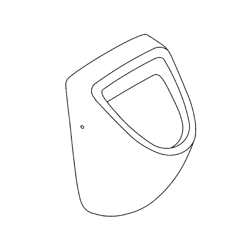 GROHE 39438000 - Urinario BAU CERAMIC 337 × 355 × 552 mm cerámica/blanco