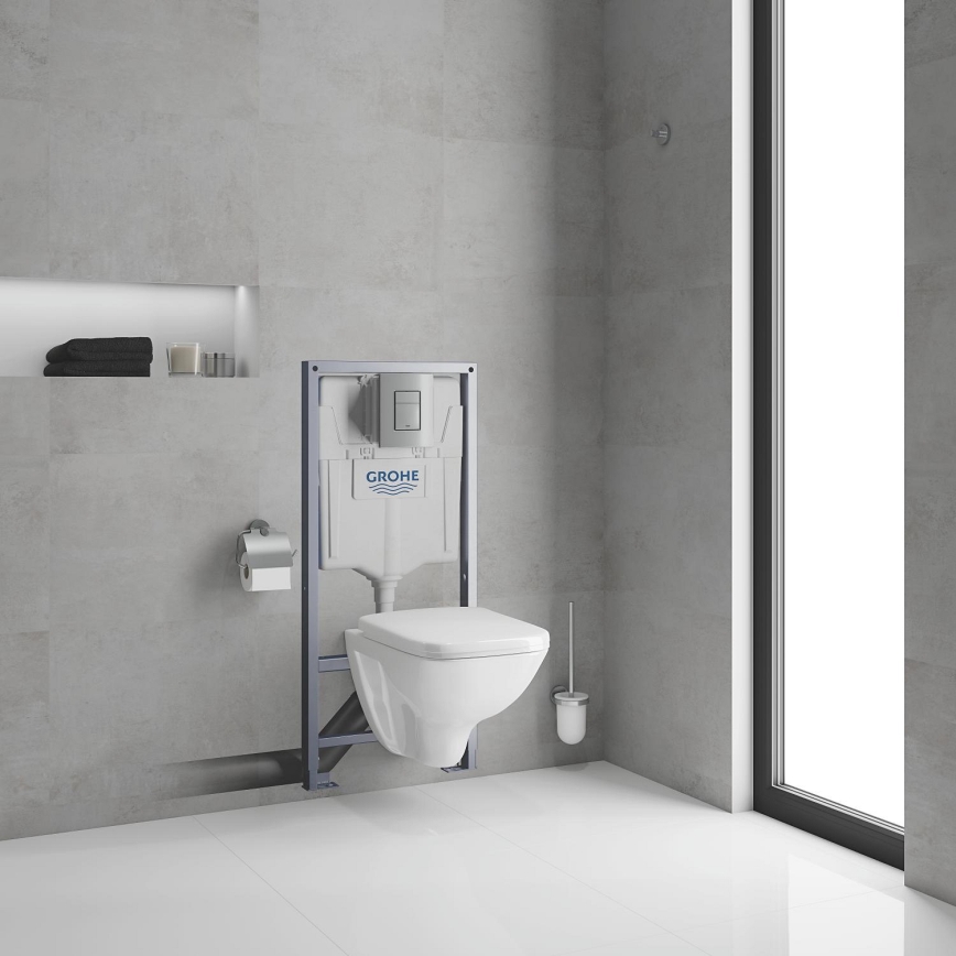 GROHE 39467000 - Juego para inodoro SOLIDO 1,13 m cerámica/blanco