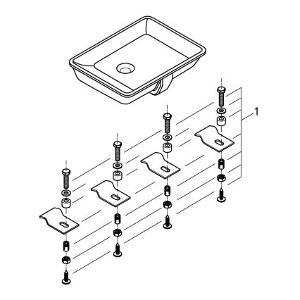 GROHE 3948000H - Lavabo CUBE CERAMIC 492 × 370 mm cerámica/blanco