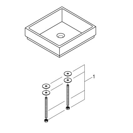 GROHE 3948100H - Lavabo CUBE 500 × 470 mm cerámica/blanco