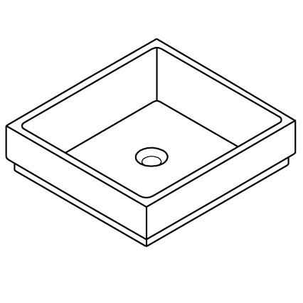 GROHE 3948100H - Lavabo CUBE 500 × 470 mm cerámica/blanco