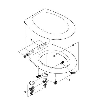 GROHE 39493000 - Asiento de inodoro BAU CERAMIC blanco duradero