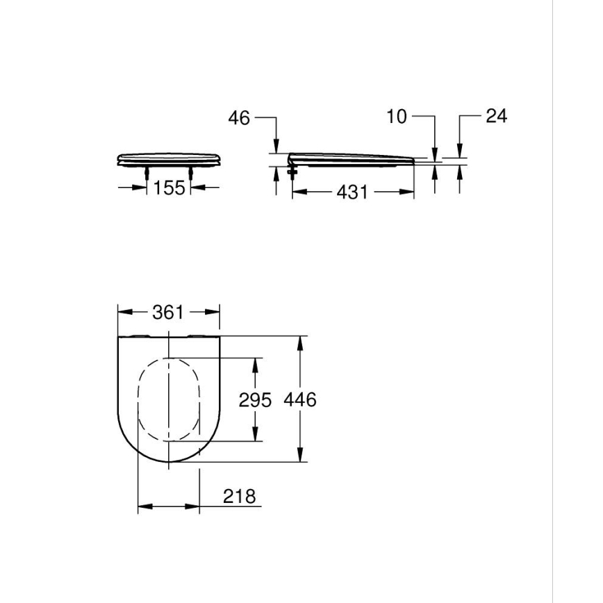 GROHE 39577001 - Asiento de inodoro ESSENCE, blanco duradero