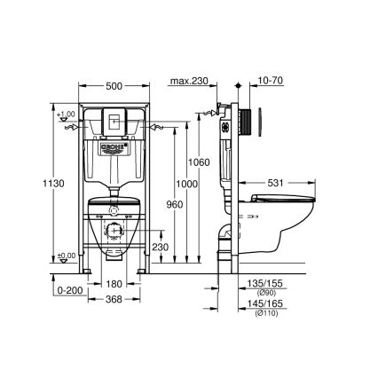 GROHE 39586000 - Juego 5 en 1 SOLIDO 1,13 m cerámica/blanco
