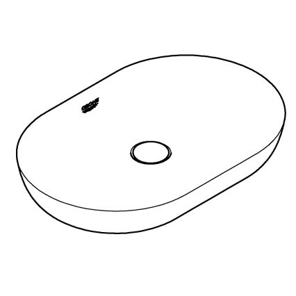 GROHE 3960800H - Lavabo de encimera ESSENCE 600 × 400 mm cerámica/blanco