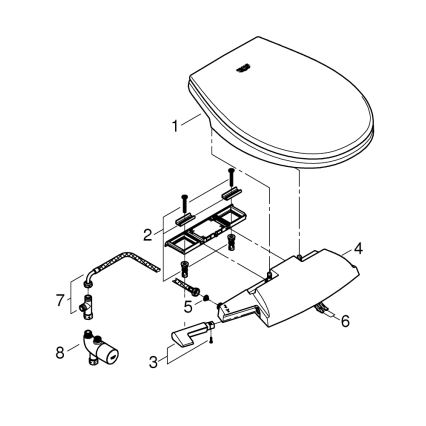 GROHE 39648SH0 - Asiento de bidé manual BAU CERAMIC, blanco duradero