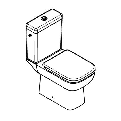 GROHE 39814000 - Conjunto combinado para inodoro START EDGE 825 × 557 × 384 mm cerámica/DuroWhite