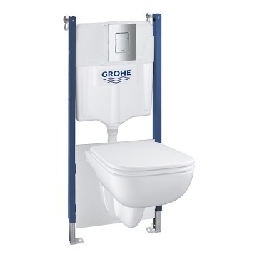 GROHE 39816000 - Juego para inodoro SOLIDO COMPACT 1,13 m, cerámica/blanco